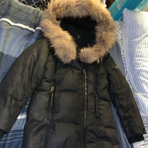 Big Girls Black Mackage Lee Lee Coat Size 8